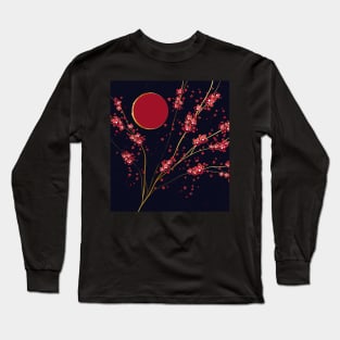 Cherry Blossoms Kintsugi Abstract Long Sleeve T-Shirt